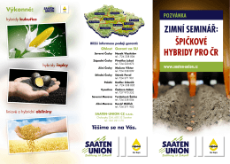 SAATEN-UNION pozvánka Zimní semináře 2016