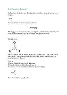 2. Karbonylové sloučeniny