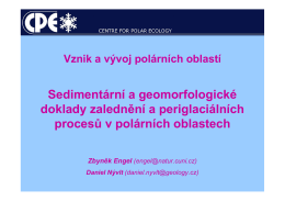Glacifluviální sedimenty – proglaciální oblast