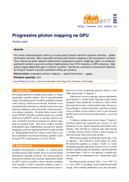 Progressive photon mapping na GPU