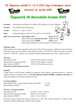 Šlapanický vlk Moravským krasem 2015