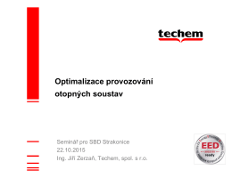 Optimalizace otopných soustav