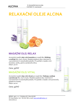 relaxační oleje alcina masážní olej relax