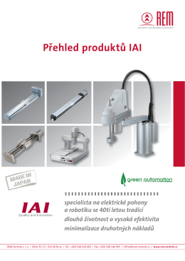 Přehled produktů IAI - REM