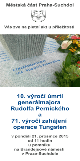 Pietní akt k 10. výročí úmrtí generálmajora Rudolfa