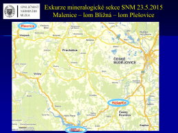 Exkurze mineralogické sekce SNM 23.5.2015 Malenice