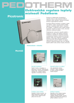 Elektronická regulace teploty místnosti Pedotherm Picotronic
