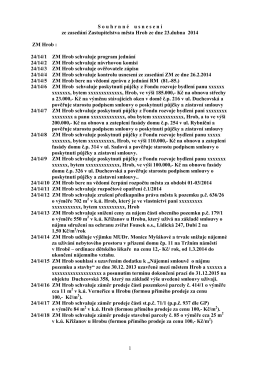 Usnesení z jednání ZM ze dne 23.4.2014