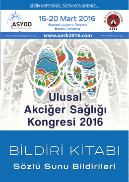 Sözlü Sunu Bildirileri - UASK-2016