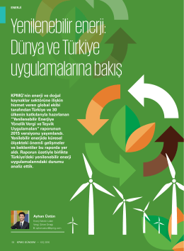 Yenilenebilir enerji: Dünya ve Türkiye uygulamalarına bakış