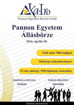 Tájékoztató anyag - Pannon Egyetem Karrier Iroda Veszprém
