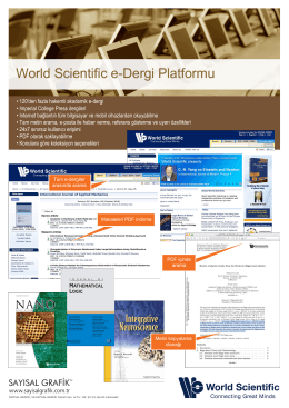 World Scientific e-Dergi Platformu