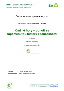 pozvánku - Česká lesnická společnost
