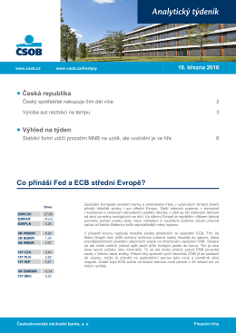 Analytický týdeník pro region CEE