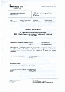 Zpráva o přezkoumání hospodaření MK Ploština