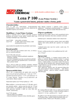 technický list LENA P100