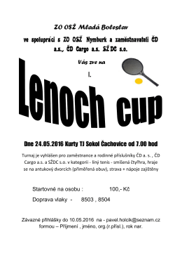 lenoch cup - OSŽ Mladá Boleslav