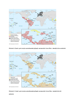 Obrázek 1:Země s potvrzeným autochtonními případy onemocnění