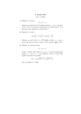 2. domácı úkol (do 8. 4. 2016) 1. Dokazte, ze rovnice y3 + exy = x
