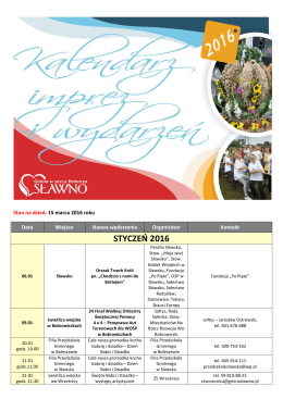 kalendarz - Gmina Sławno