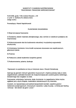 Program warsztatów z markiem Napiórkowskim ::: plik pdf