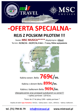 oferta specjalna- rejs z polskim pilotem