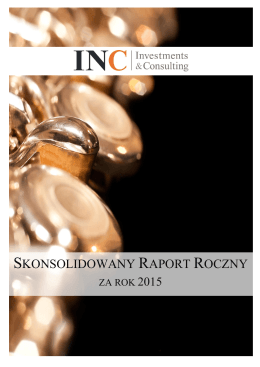 INC skonsolidowany raport roczny za 2015