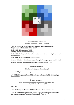 Program Festiwalu - V LO w Poznaniu