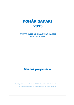 propozice safari 2015