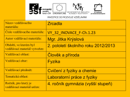 vy_32_inovace_f_ch.1.23 - Sportovní gymnázium Plzeň