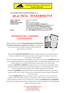 architektura a pozemní stavitelství - Stavební škola Olomouc