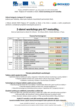 2-denní workshop pro ICT metodiky,
