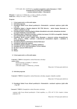 Usnesení ze zasedání zastupitelstva města Hostomice č. 7/2015