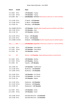 Rozpis zápasů přípravek – Jaro 20015 Datum Soutěž Zápas 4.4. 10