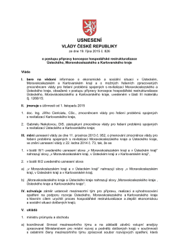 Usnesení vlády č. 826 - doc. Ing. Jiří Cienciala, CSc.