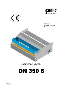 Návod na použití DN 350