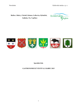 Newsletter Královská stezka o. p. s. 1 Bačkov, Habry, Chrtníč