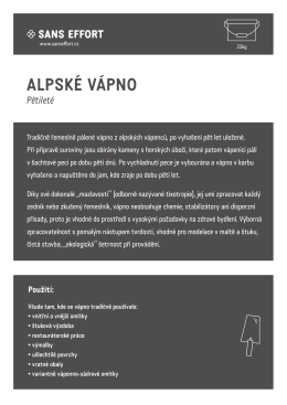 Display list k produktu Alpské vápno