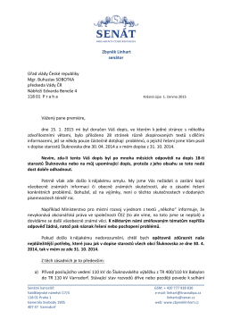 Druhý dopis premiérovi ČR – Bohuslavu Sobotkovi