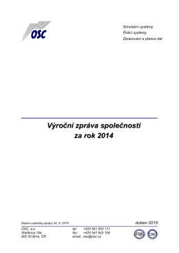 VZ OSC 2014 včetně výroku auditora