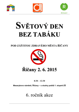 Den bez tabáku - program 2015 - i