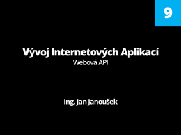 Webová API - Katedra informatiky