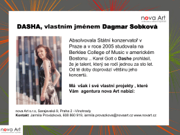 DASHA, vlastním jménem Dagmar Sobková