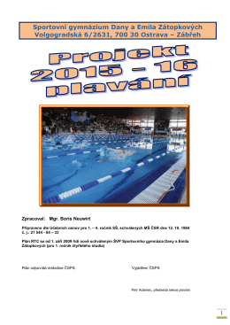 SG Projekt RTC 15-16 web - Klub plaveckých sportů Ostrava