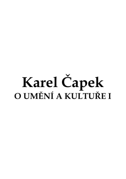 Karel Čapek - Městská knihovna v Praze