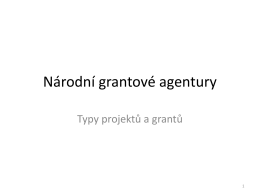 Národní grantové agentury