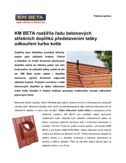 KM BETA rozšířila řadu betonových střešních doplňků