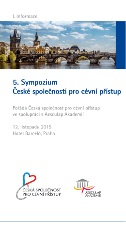 5. Sympozium České společnosti pro cévní přístup