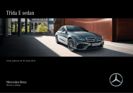Stáhnout ceník třídy E - Mercedes-Benz