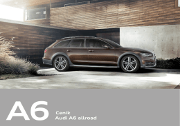A6 Ceník Nové Audi A6 allroad